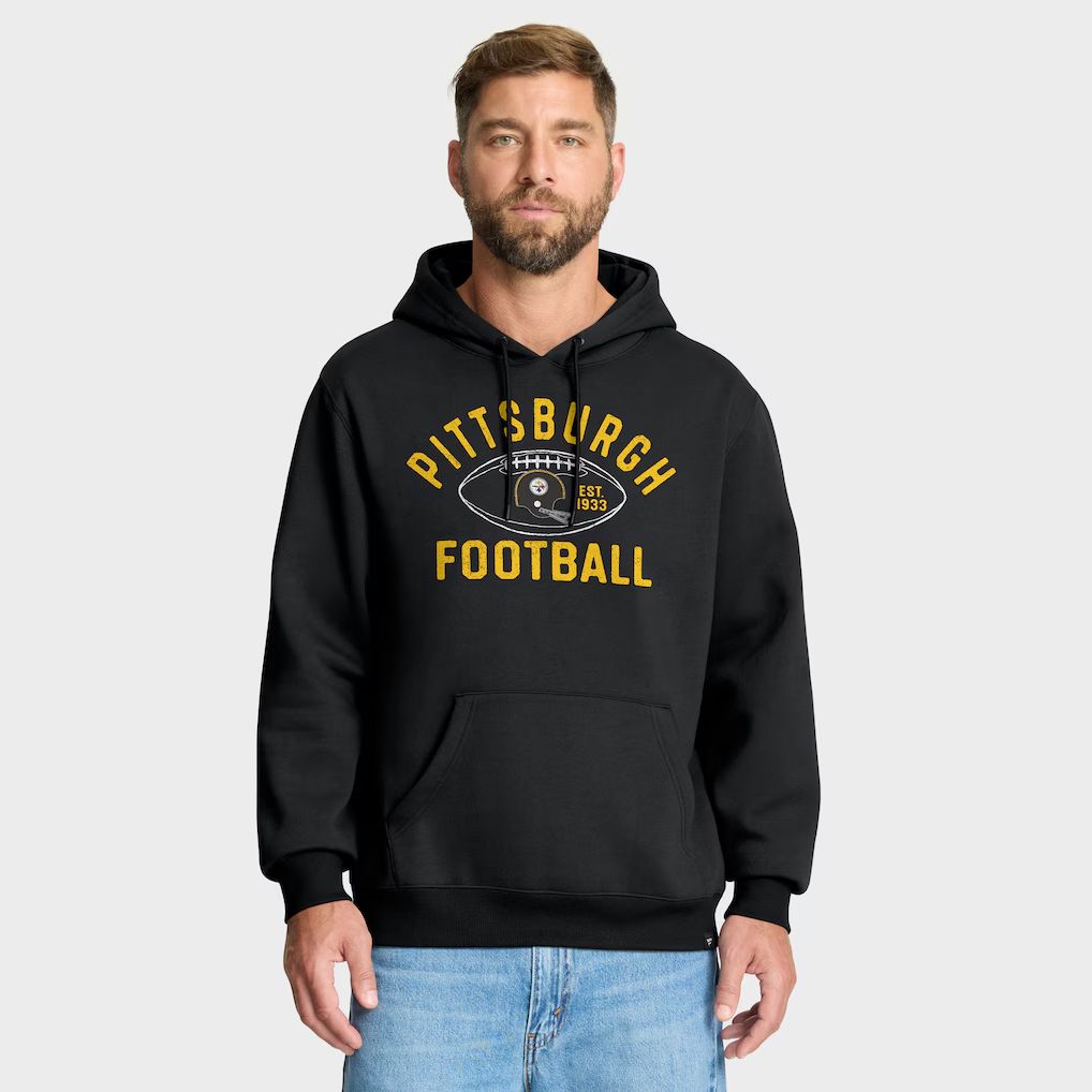 Men 2026 NFL Pittsburgh Steelers black Hoodie hooded style 02->pittsburgh steelers->NFL Jersey
